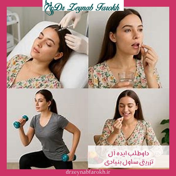 کاندید ایده آل تزریق سلول بنیادی برای درمان ریزش مو - دکتر زینب فرخ - drzeynabfarokh.ir